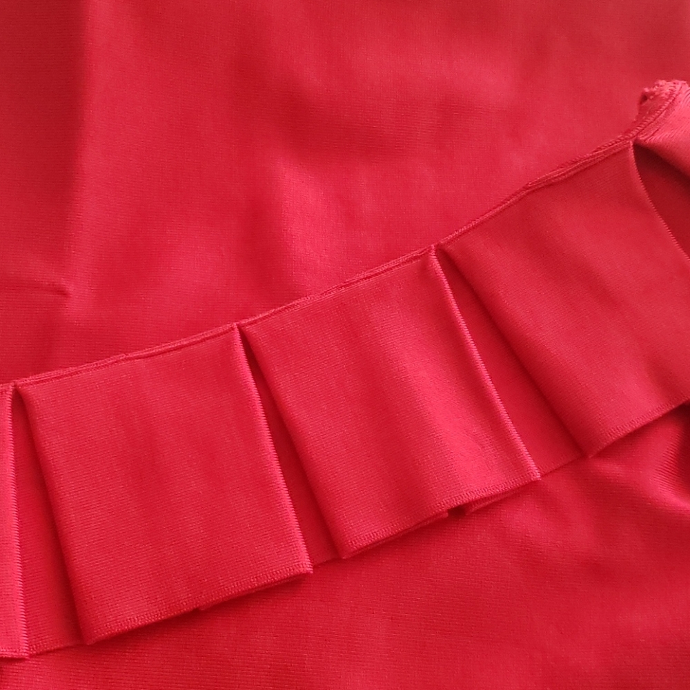 Few Moda New York One Shoulder Red Ruffle Dress - Picture 6 of 7